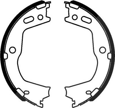 Hella Bremsbackensatz, Feststellbremse [Hersteller-Nr. 8DA355050-981] für Hyundai von HELLA