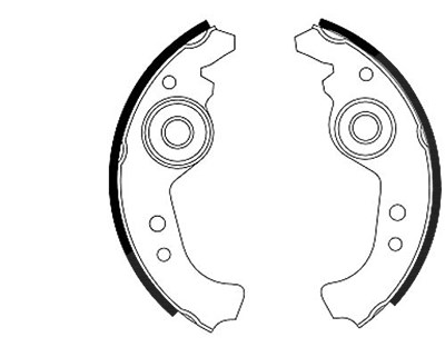 Hella Bremsbackensatz [Hersteller-Nr. 8DB355000-091] für Abarth, Autobianchi, Fiat, Fso, Lancia, Mercedes-Benz, Saab, Seat von HELLA