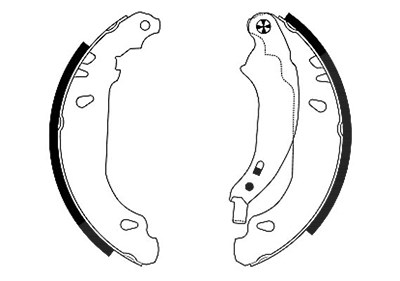 Hella Bremsbackensatz [Hersteller-Nr. 8DB355002-261] für Dacia, Renault von HELLA