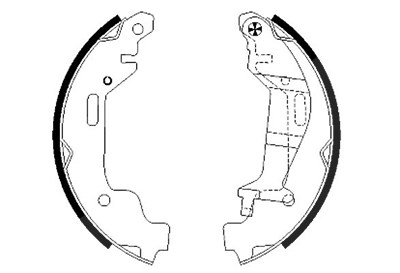 Hella Bremsbackensatz [Hersteller-Nr. 8DB355002-451] für Opel von HELLA