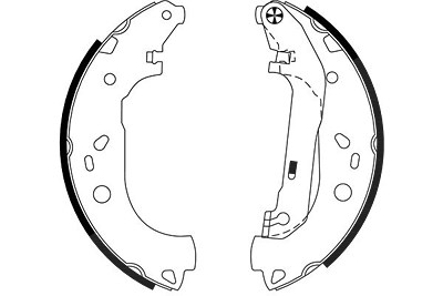 Hella Bremsbackensatz [Hersteller-Nr. 8DB355002-731] für Ford von HELLA