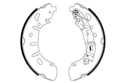 Hella Bremsbackensatz [Hersteller-Nr. 8DB355022-221] für Fiat, Opel von HELLA