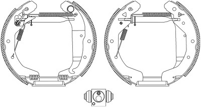 Hella Bremsbackensatz [Hersteller-Nr. 8DB355022-671] für Opel von HELLA