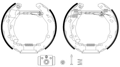 Hella Bremsbackensatz [Hersteller-Nr. 8DB355038-121] für Renault, Dacia von HELLA