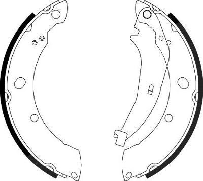 Hella Bremsbackensatz [Hersteller-Nr. 8DB355038-221] für Chrysler von HELLA