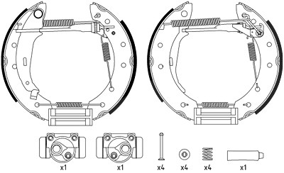 Hella Bremsbackensatz [Hersteller-Nr. 8DB355022-681] für Renault von HELLA