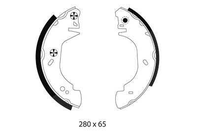 Hella Bremsbackensatz Trommelbremse [Hersteller-Nr. 8DB355001-371] für Ford von HELLA