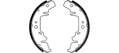 Hella Bremsbackensatz Trommelbremse [Hersteller-Nr. 8DB355001-711] für Plymouth, Kia, Dodge, Chrysler von HELLA