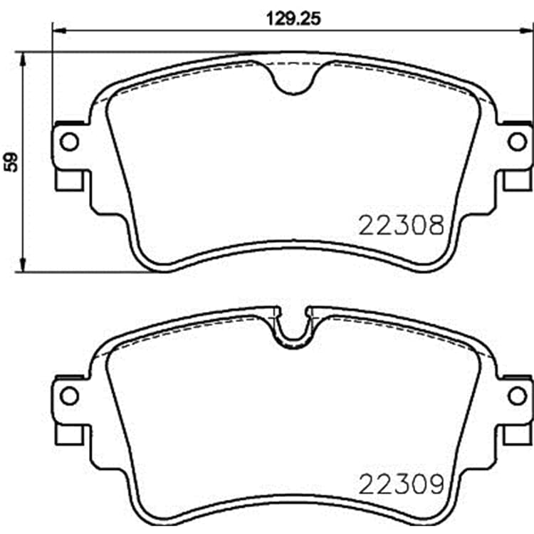 Hella Bremsbel?ge hinten Audi A4 A5 A6 A7 A8 Q5 Q7 VW Touareg von HELLA