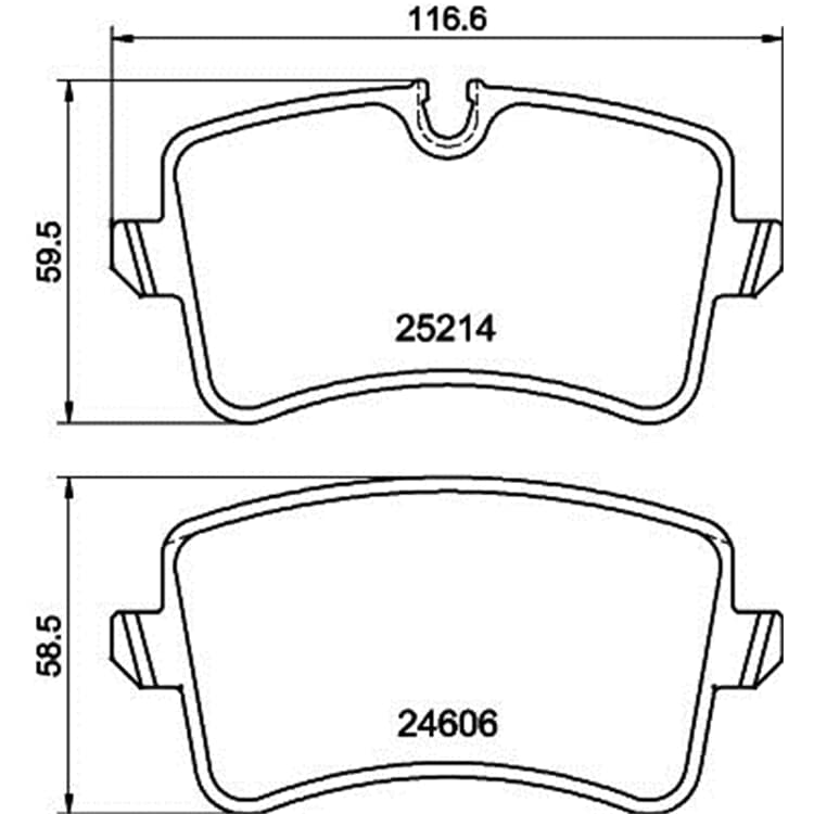 Hella Bremsbel?ge hinten Audi A4 A5 A6 A7 Porsche Macan von HELLA