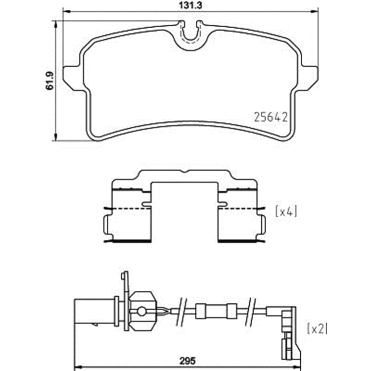 Hella Bremsbel?ge hinten Audi A6 A7 A8 von HELLA