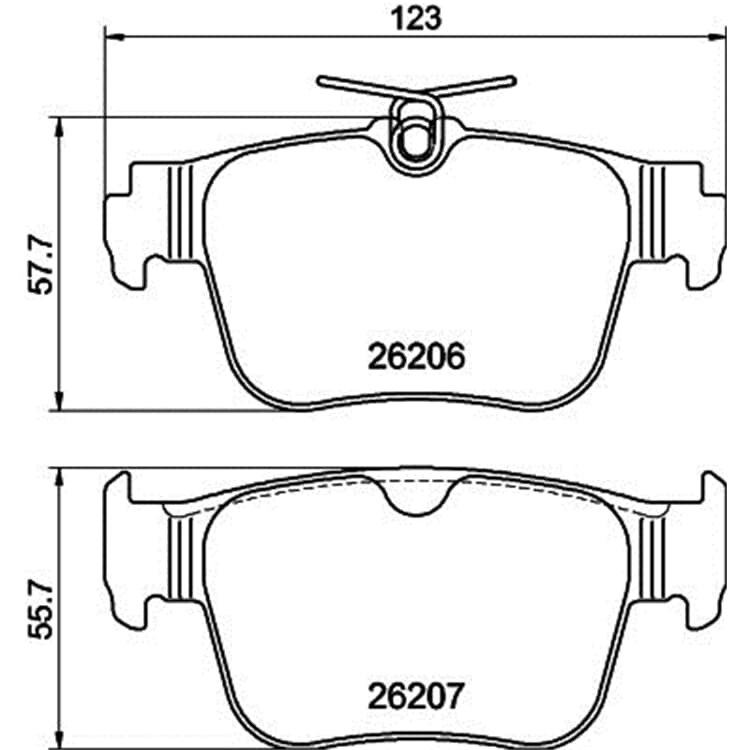 Hella Bremsbel?ge hinten Audi CUPRA Ford Seat Skoda VW von HELLA