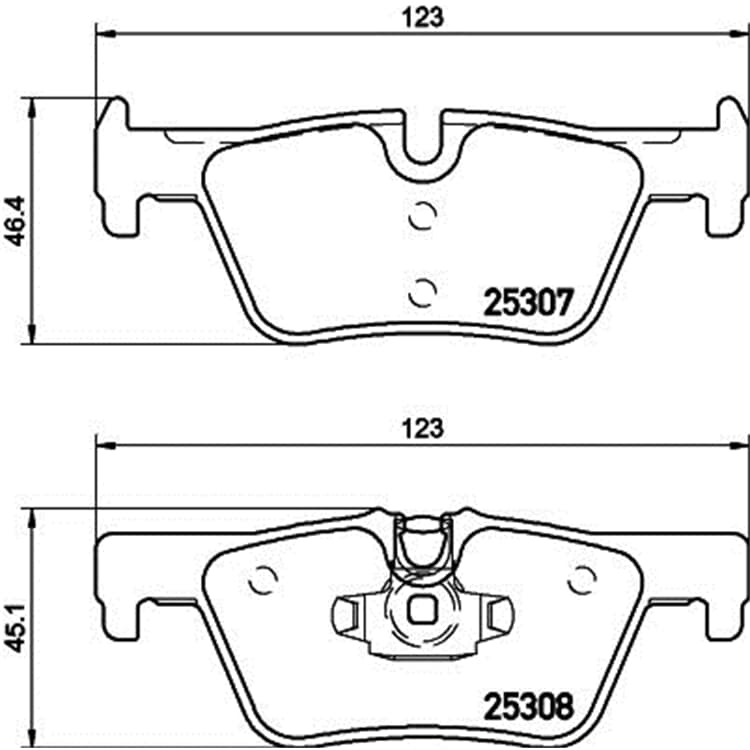 Hella Bremsbel?ge hinten BMW 1er 2er 3er 4er von HELLA