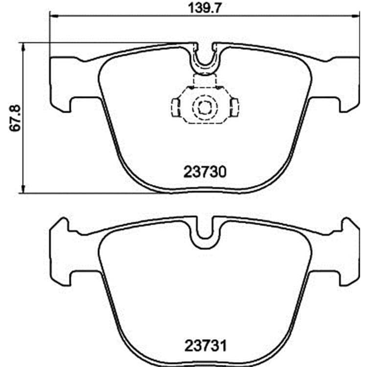 Hella Bremsbel?ge hinten BMW 1er 3er 5er 6er 7er X5 X6 von HELLA