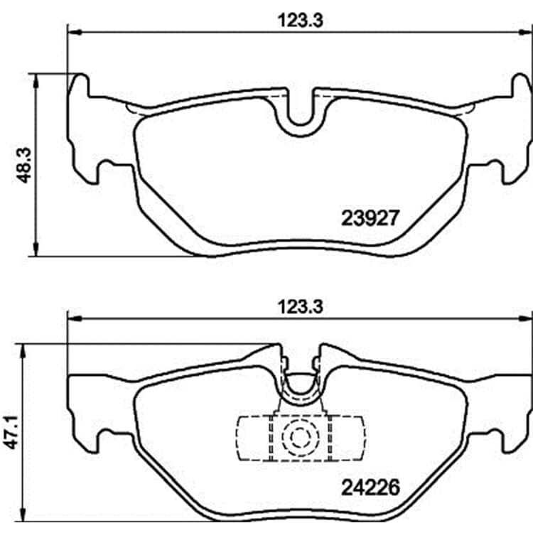 Hella Bremsbel?ge hinten BMW 1er 3er X1 von HELLA