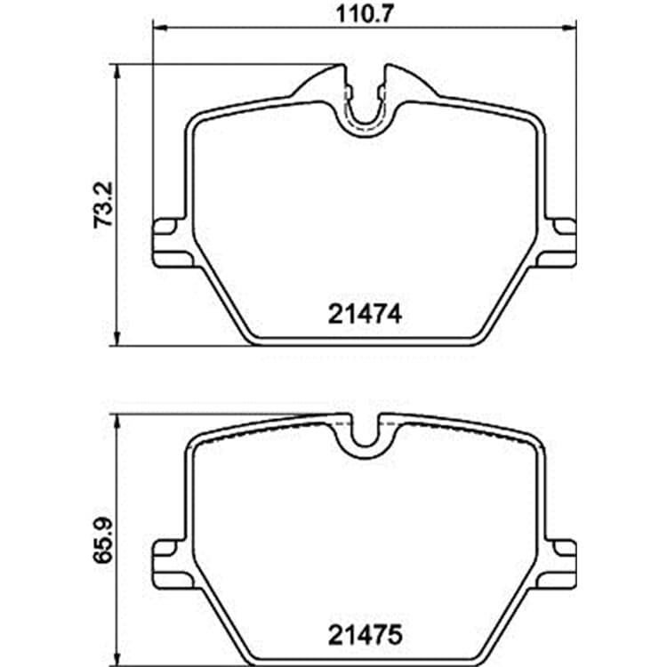 Hella Bremsbel?ge hinten BMW 2er 3er 4er I4 Z4 Toyota Supra von HELLA