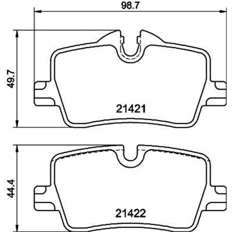 Hella Bremsbel?ge hinten BMW 2er 3er 4er von HELLA