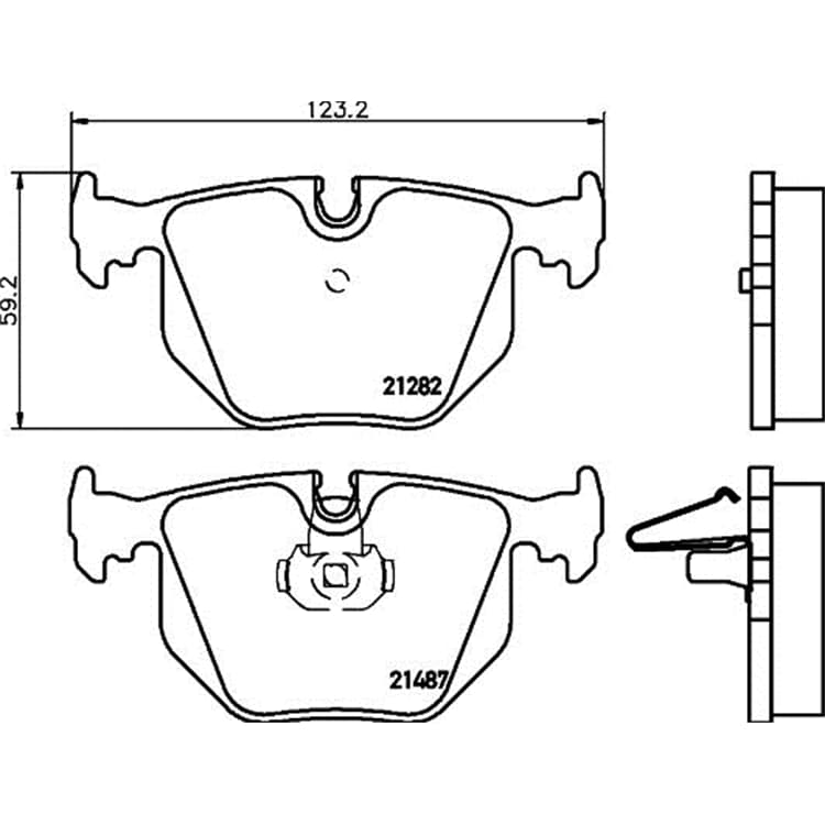 Hella Bremsbel?ge hinten BMW 3er 5er 7er X5 Z4 Z8 von HELLA