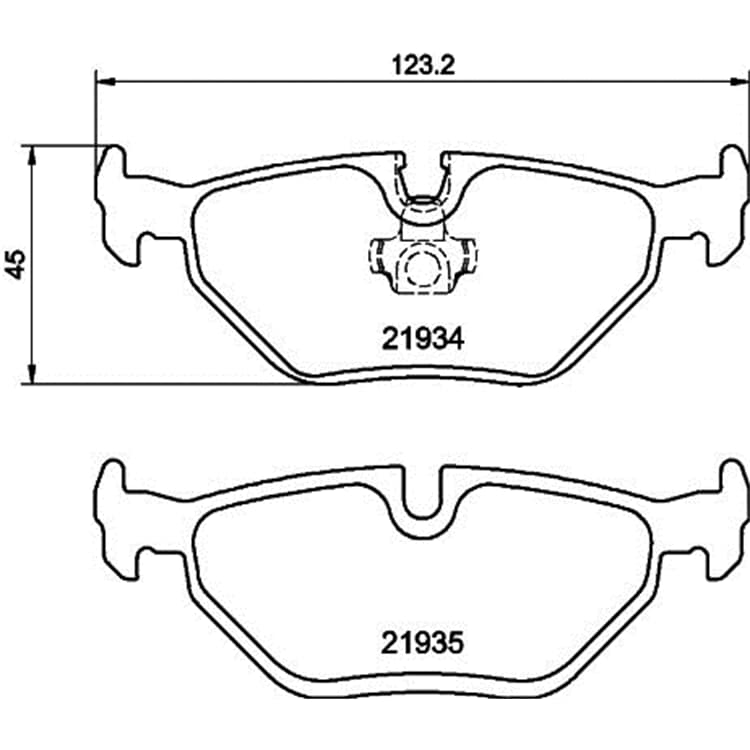 Hella Bremsbel?ge hinten BMW 3er Z1 Z4 MG Mg Rover 75 von HELLA