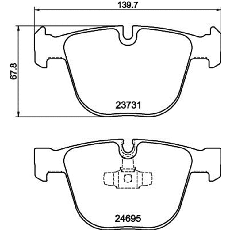 Hella Bremsbel?ge hinten BMW 5er 7er von HELLA