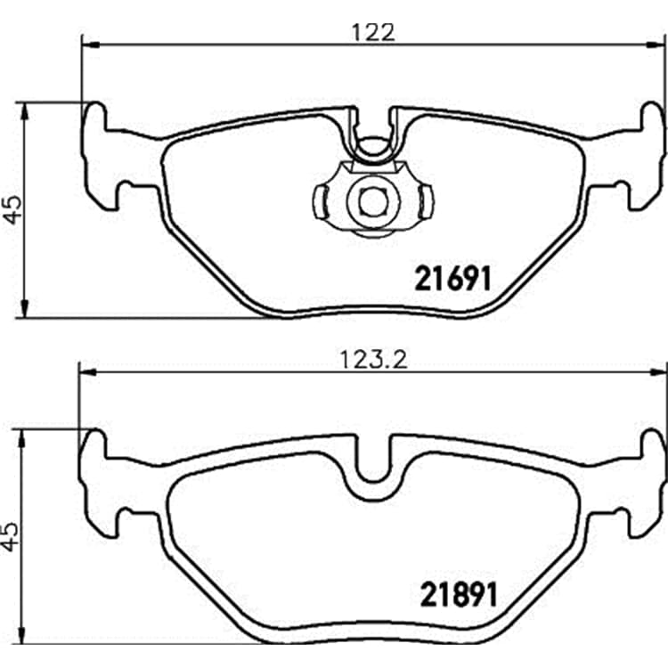 Hella Bremsbel?ge hinten BMW 5er von HELLA