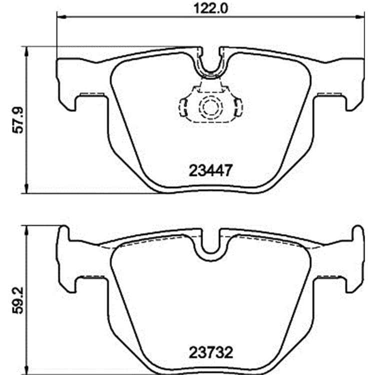 Hella Bremsbel?ge hinten BMW X5 X6 von HELLA