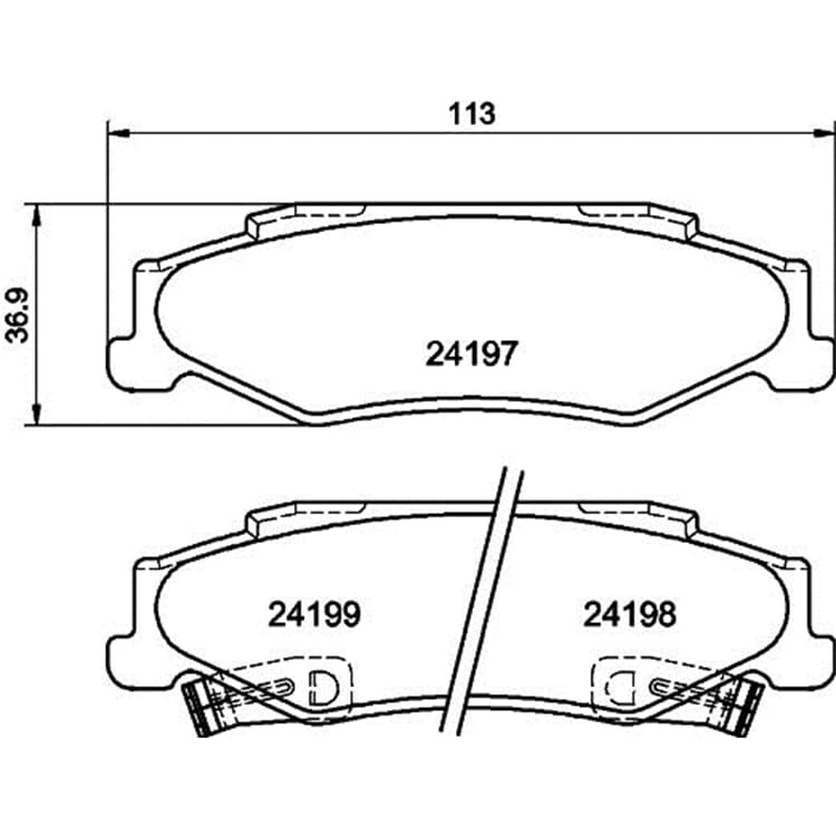 Hella Bremsbel?ge hinten Cadillac Xlr Chevrolet Corvette von HELLA