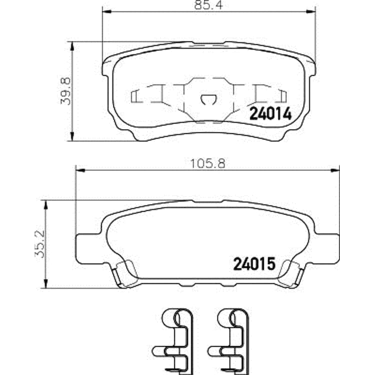 Hella Bremsbel?ge hinten Chrysler Dodge Jeep Mitsubishi von HELLA