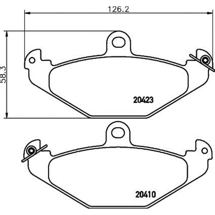 Hella Bremsbel?ge hinten Chrysler Lotus Renault von HELLA