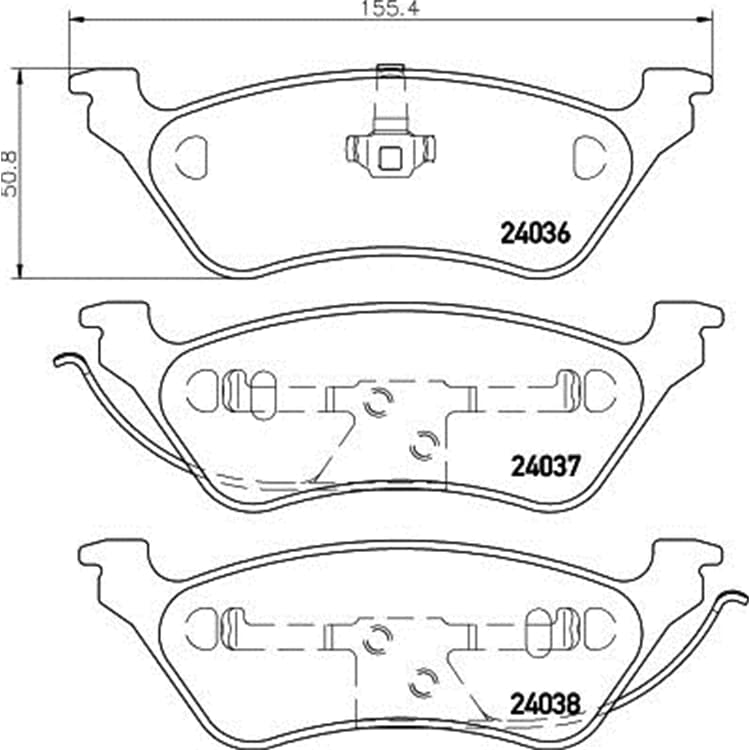 Hella Bremsbel?ge hinten Chrysler Voyager Dodge Caravan von HELLA