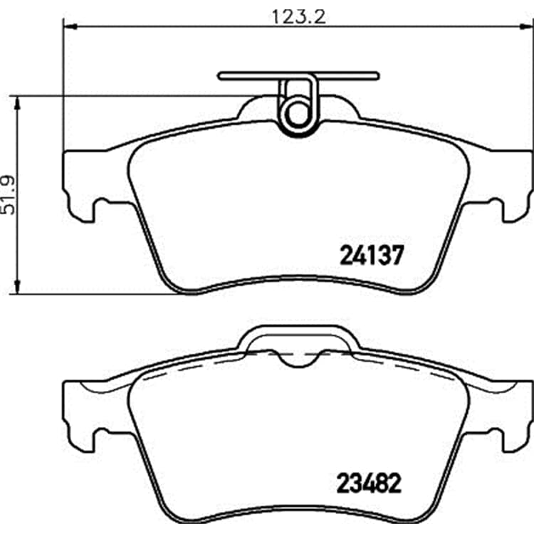 Hella Bremsbel?ge hinten Citroen Ford Mazda Mercedes Opel Renault Volvo von HELLA