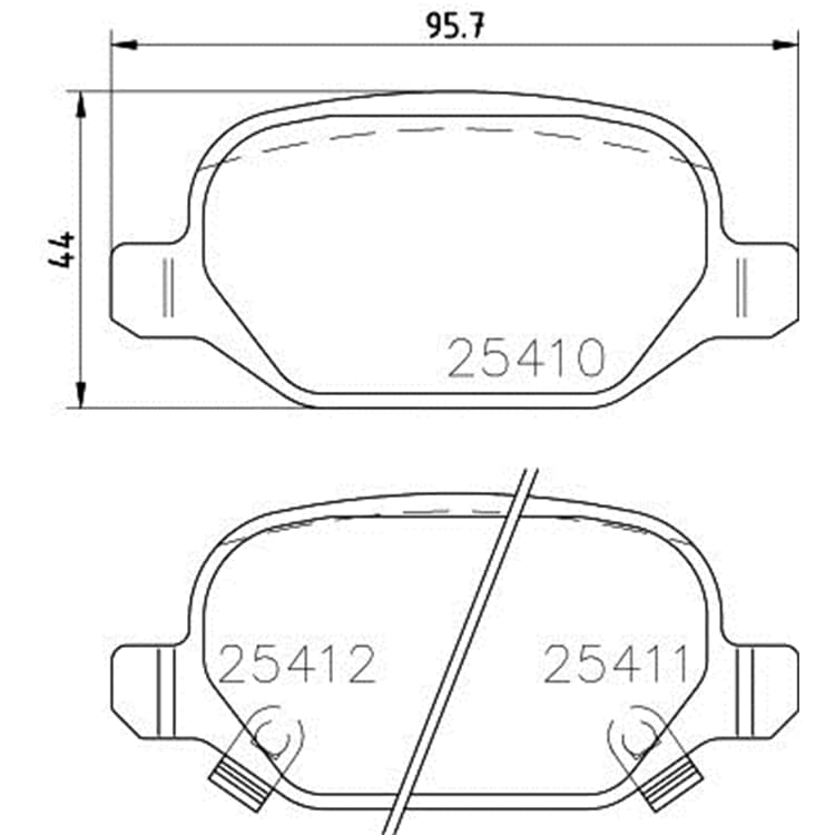 Hella Bremsbel?ge hinten Fiat 500 500x von HELLA