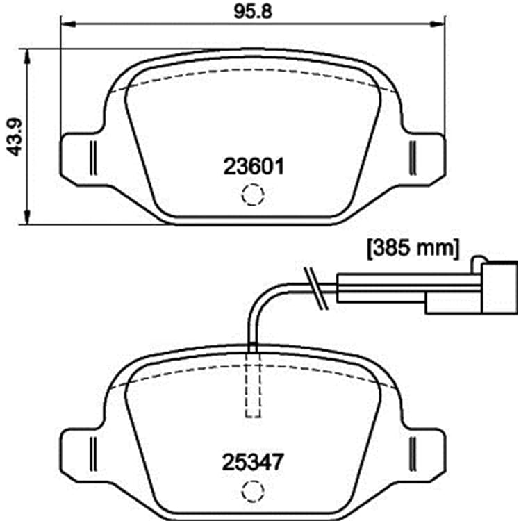 Hella Bremsbel?ge hinten Fiat 500 von HELLA