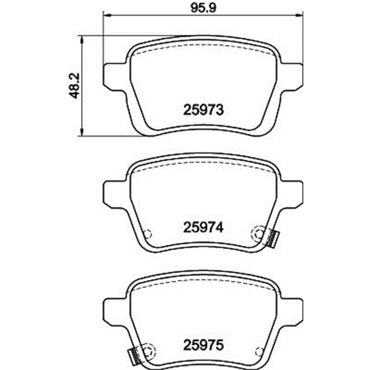 Hella Bremsbel?ge hinten Fiat 500l von HELLA