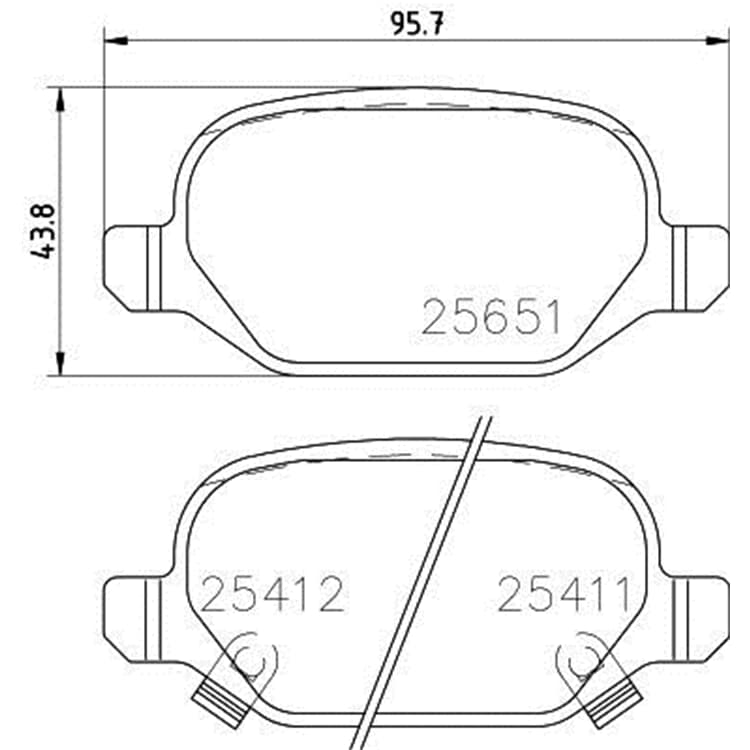 Hella Bremsbel?ge hinten Fiat Panda von HELLA