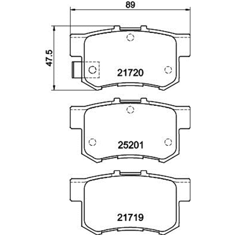 Hella Bremsbel?ge hinten Fiat Sedici Suzuki Swift Sx4 von HELLA