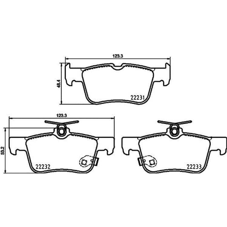 Hella Bremsbel?ge hinten Ford Focus Galaxy Kuga Mondeo S-Max von HELLA