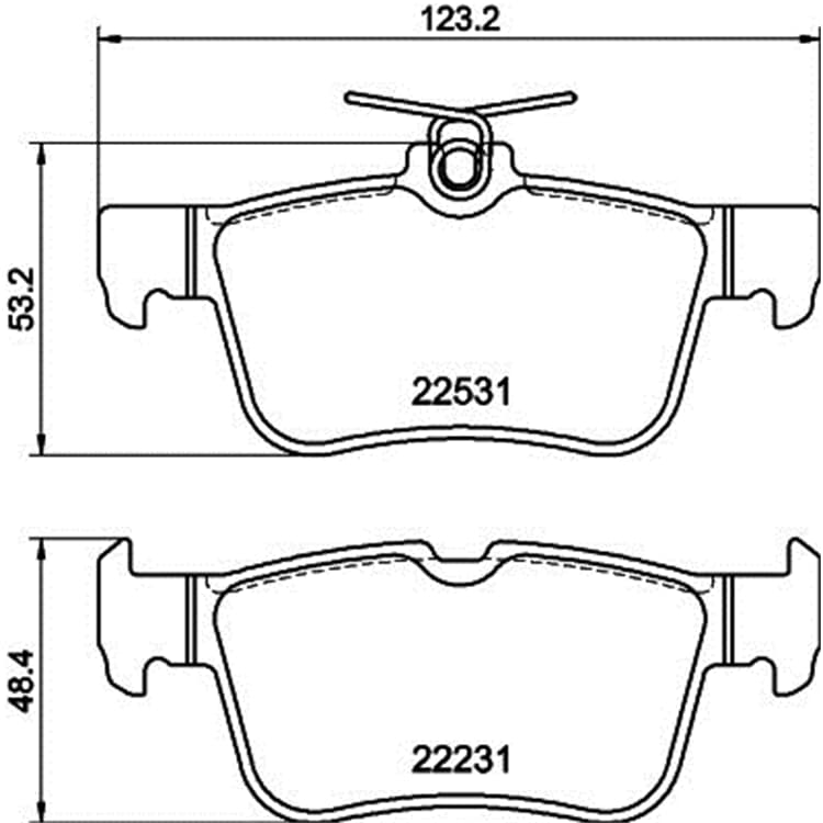 Hella Bremsbel?ge hinten Ford Galaxy Kuga Mondeo S-Max von HELLA