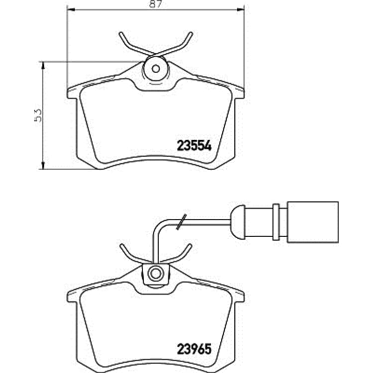 Hella Bremsbel?ge hinten Ford Galaxy Seat Alhambra VW Sharan von HELLA