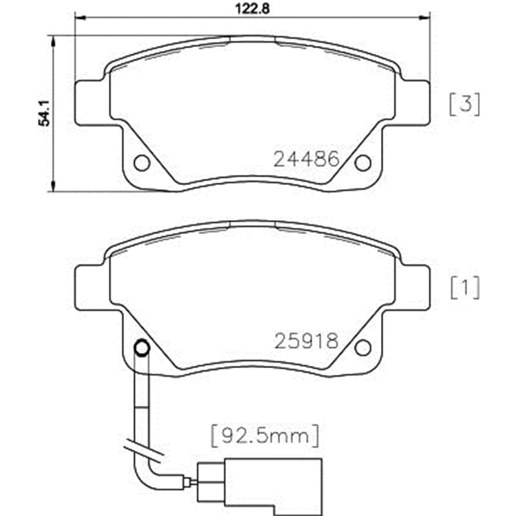 Hella Bremsbel?ge hinten Ford Transit von HELLA