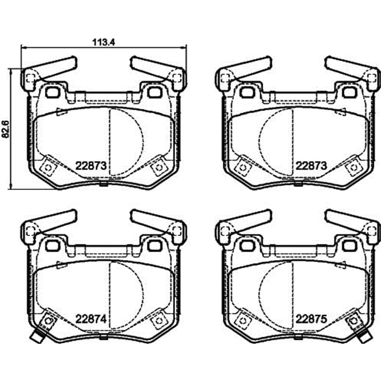 Hella Bremsbel?ge hinten GENESIS G70 Kia Stinger von HELLA