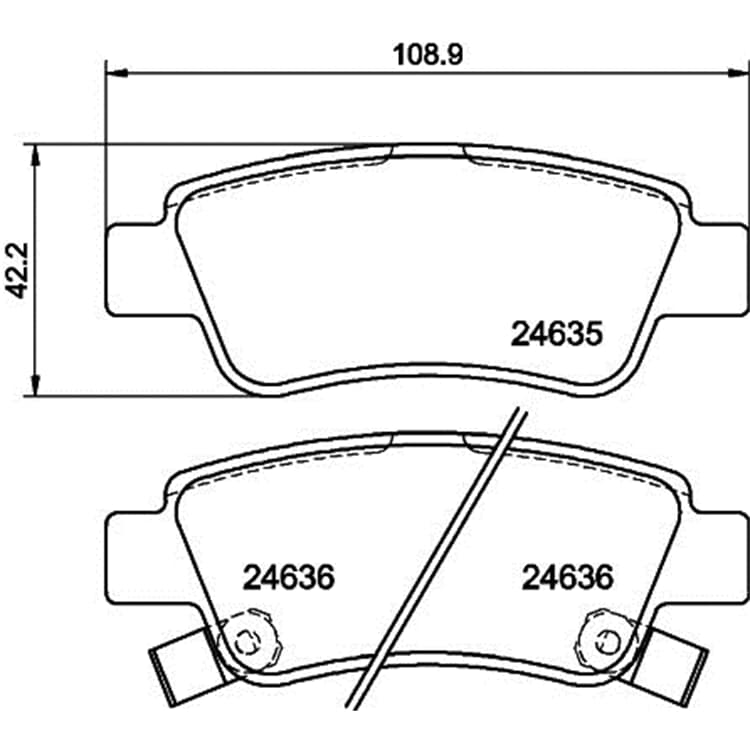 Hella Bremsbel?ge hinten Honda Cr-V von HELLA