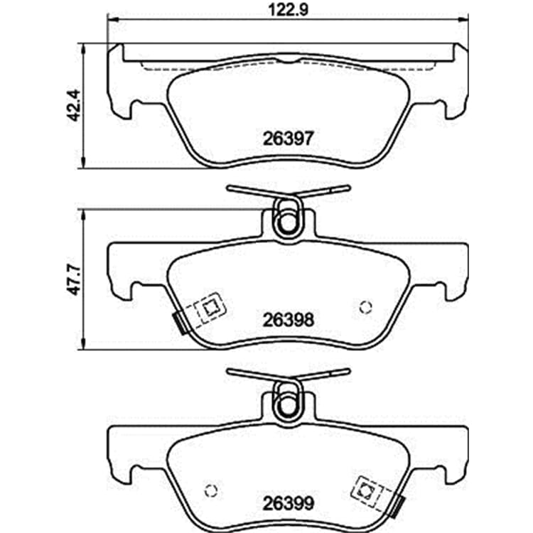 Hella Bremsbel?ge hinten Honda Jazz von HELLA