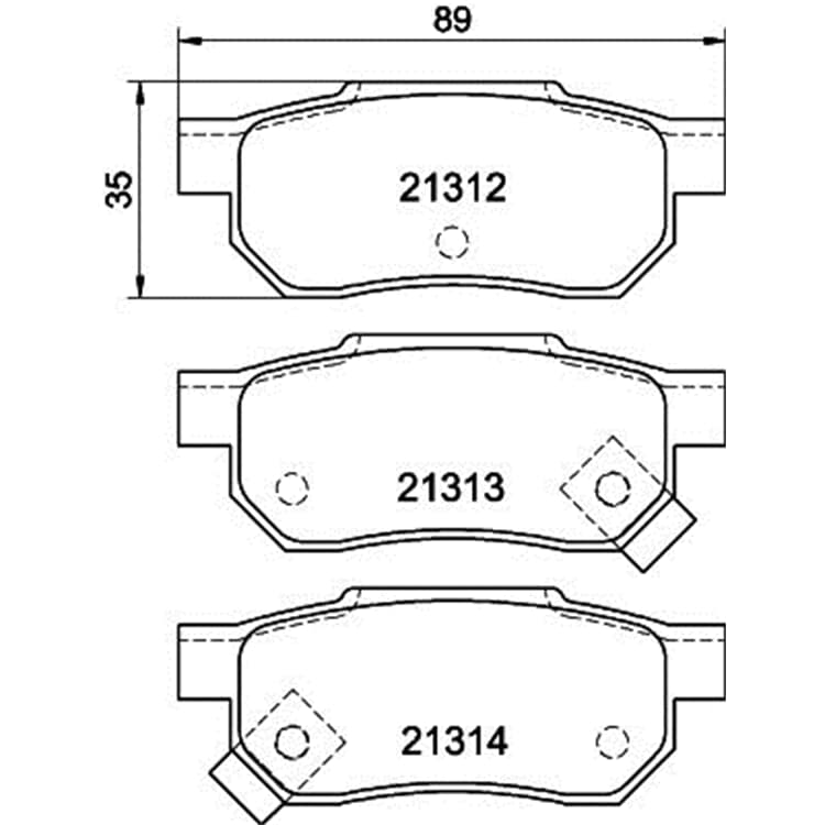 Hella Bremsbel?ge hinten Honda MG Rover von HELLA