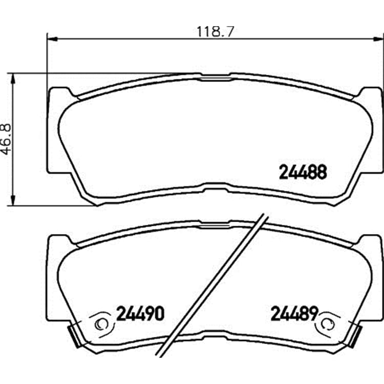 Hella Bremsbel?ge hinten Hyundai H-1 Santa von HELLA