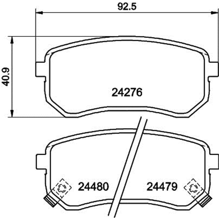 Hella Bremsbel?ge hinten Hyundai I10 Kia Picanto von HELLA