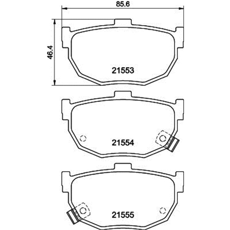 Hella Bremsbel?ge hinten Hyundai Kia Mazda Nissan von HELLA