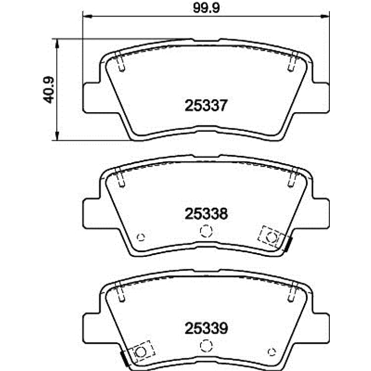 Hella Bremsbel?ge hinten Hyundai Kia von HELLA