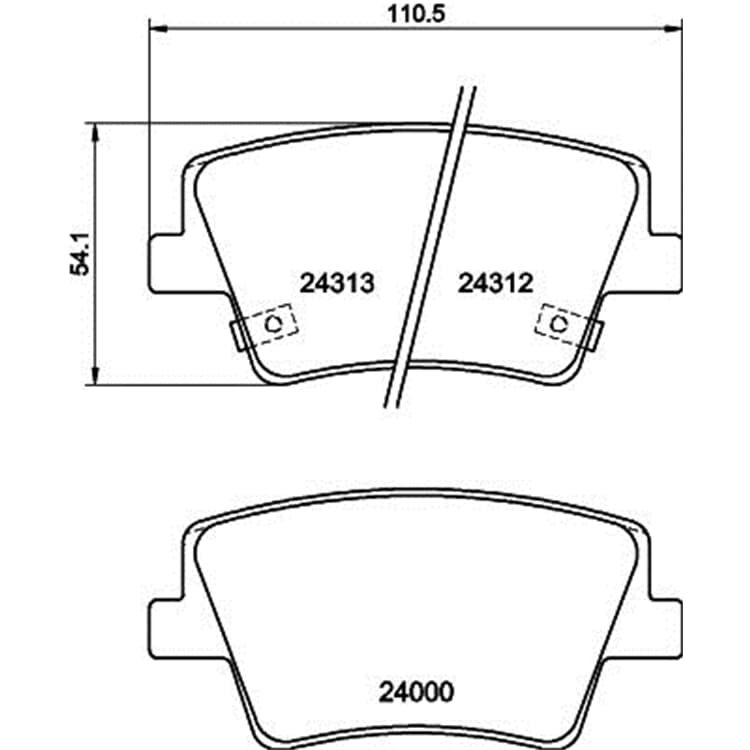 Hella Bremsbel?ge hinten Hyundai Santa von HELLA