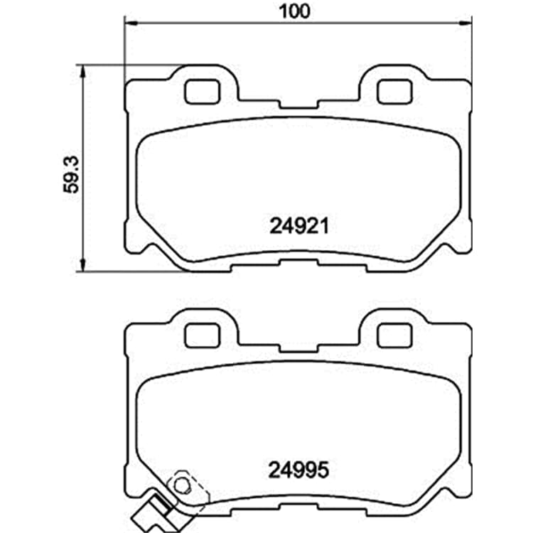 Hella Bremsbel?ge hinten Infinity FX G Q60 QX70 von HELLA